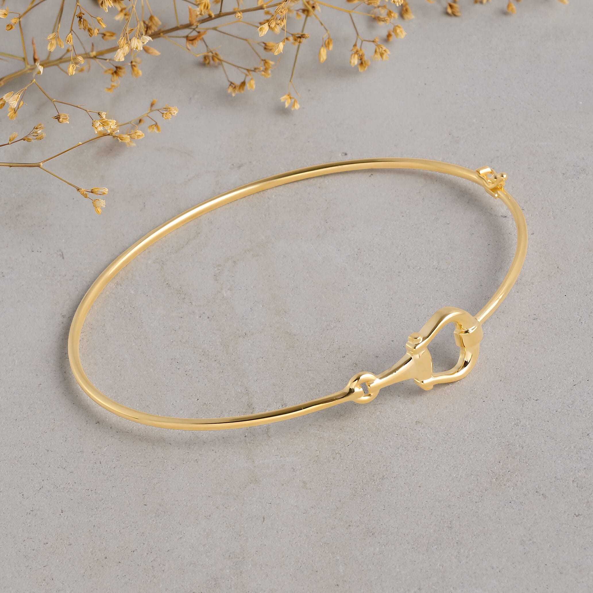 Luxoro 9K Yellow Gold Bangle (Size - 7.5), Gold Wt. 2.61 Gms