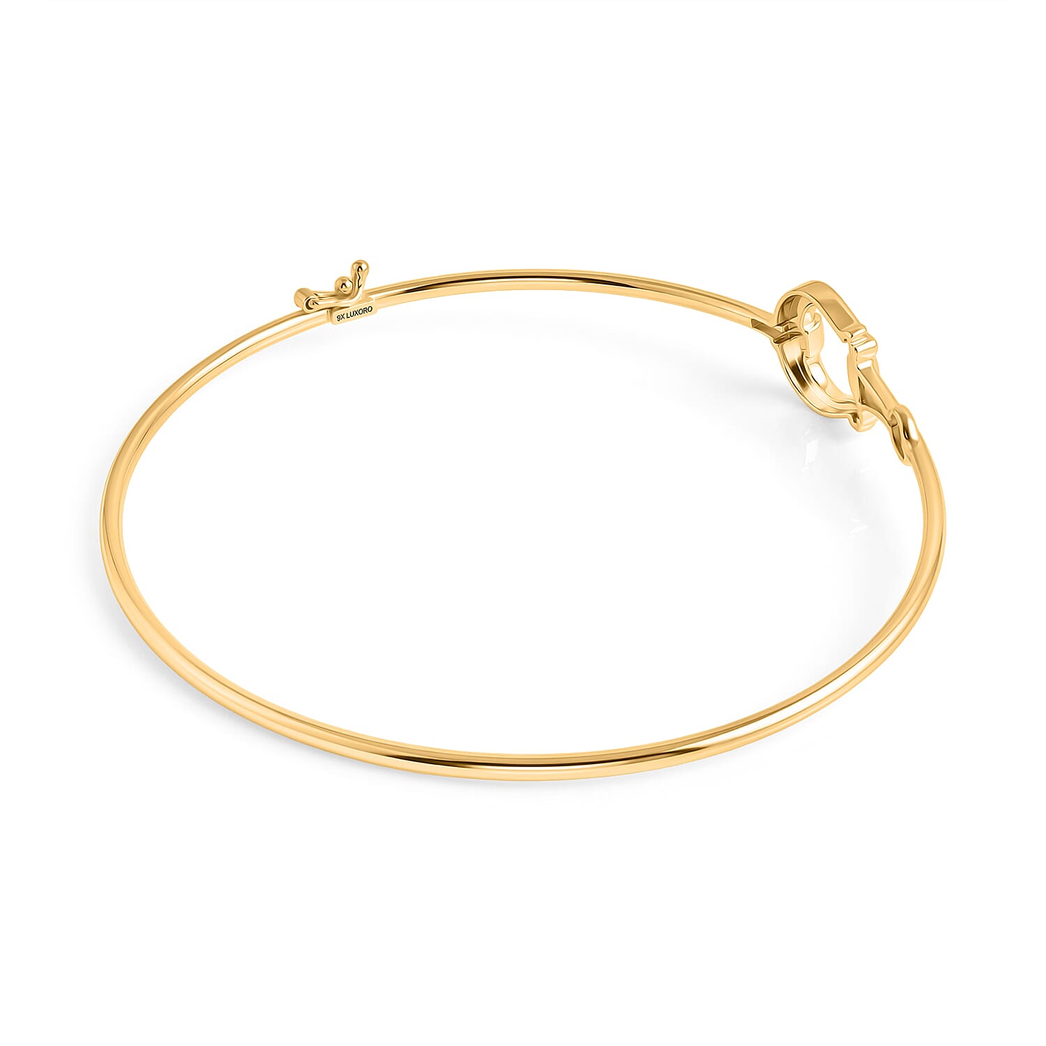 Luxoro 9K Yellow Gold Bangle (Size - 7.5), Gold Wt. 2.61 Gms