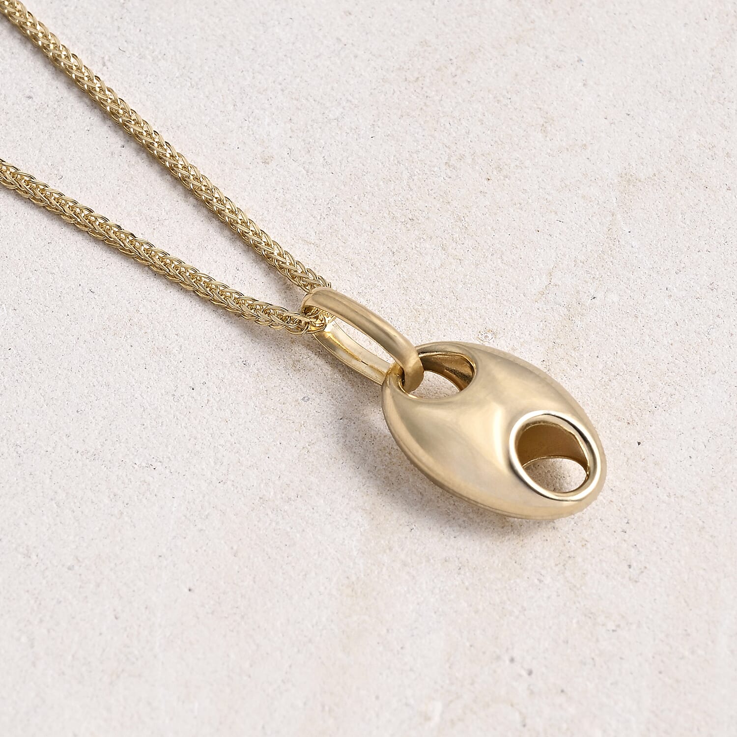 Designer Inspired Royal Bali Collection- 9K Yellow Gold Mariner Link Pendant