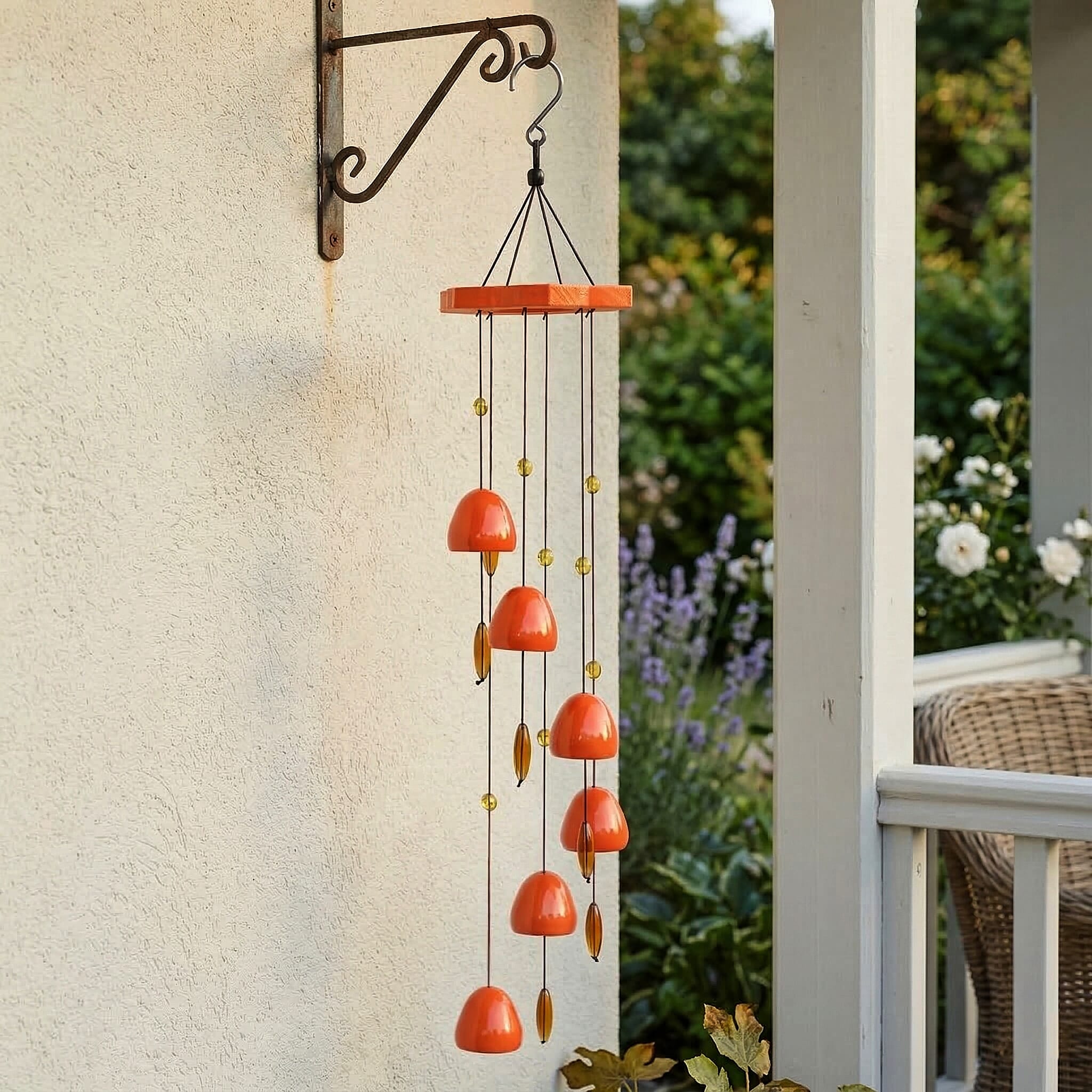 LIVMORE Hanging Wind Chime (74 Cm) - Orange