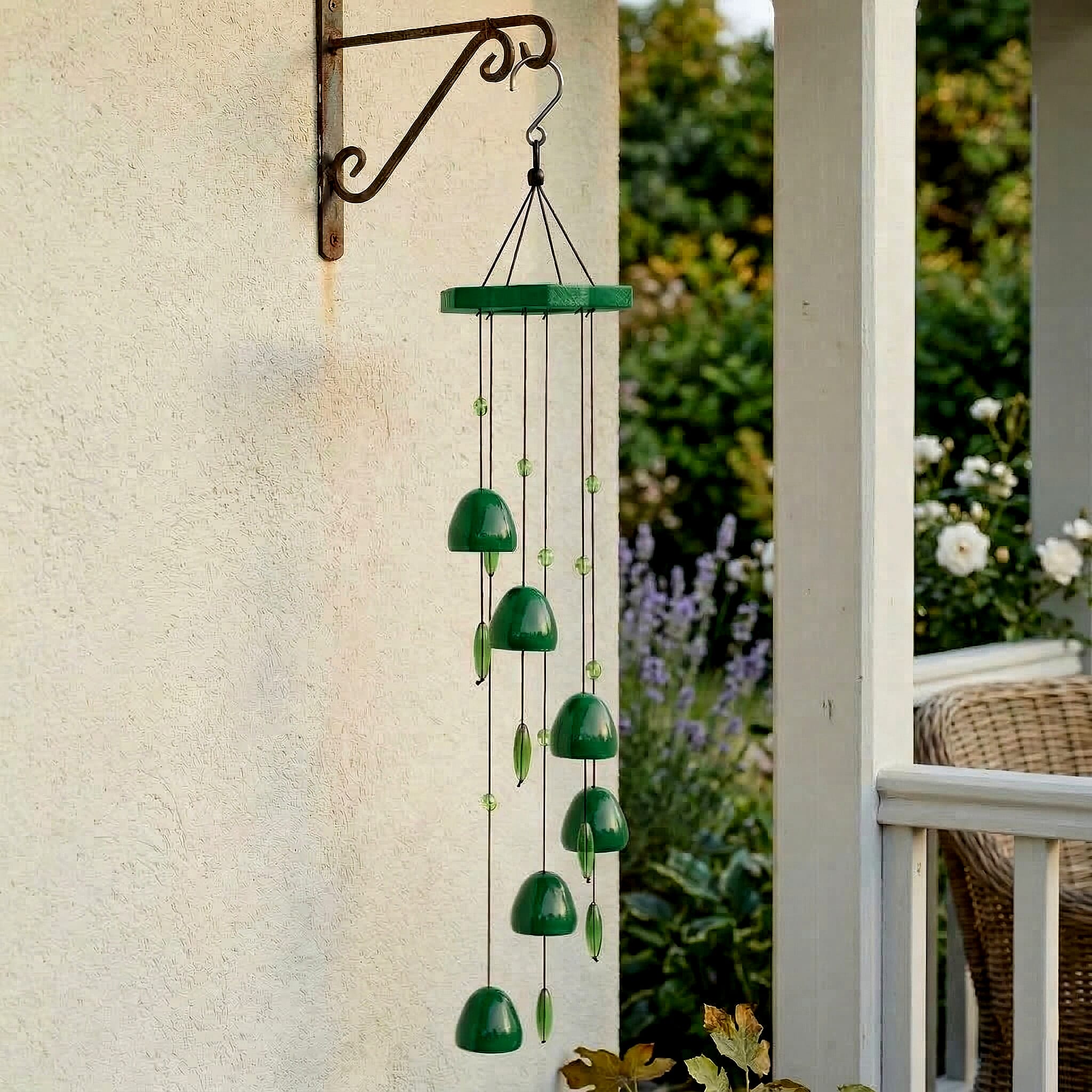 LIVMORE Hanging Wind Chime (74 cm) - Green