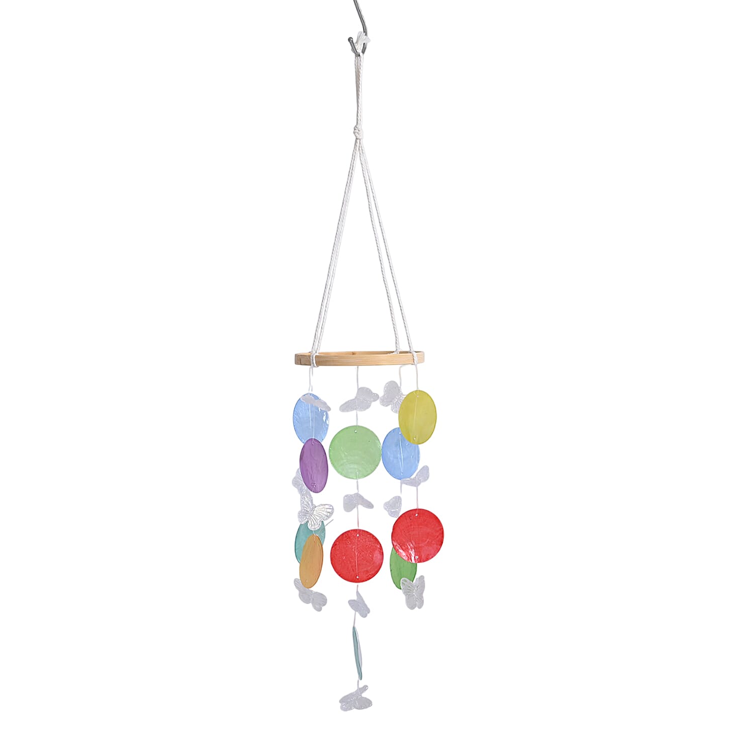 LIVMORE Beach Inspired Conch Shape Hanging Wind Chime (30 cm) - Multi