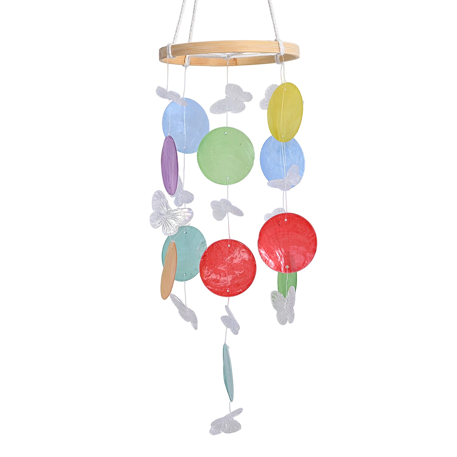 LIVMORE Beach Inspired Conch Shape Hanging Wind Chime (30 cm) - Multi