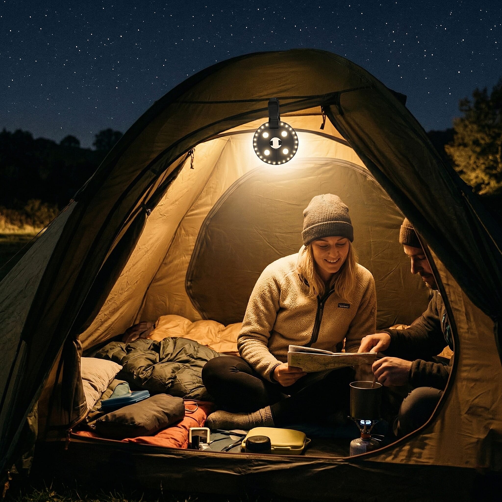 Three-Level Wireless LED Lights with 24-4 Bulb & 4AA Battery (not included) - Black & White