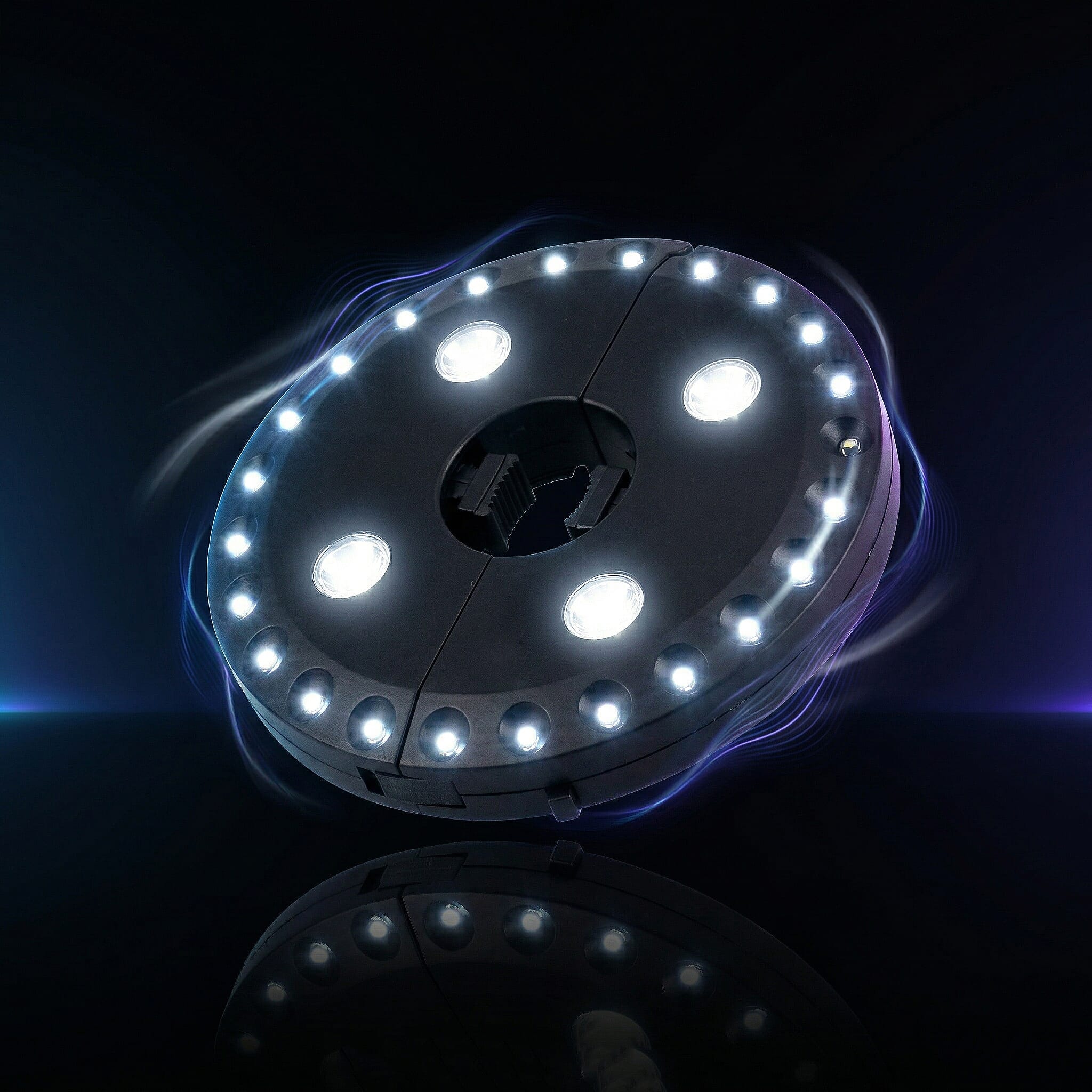 Three-Level Wireless LED Lights with 24-4 Bulb & 4AA Battery (not included) - Black & White