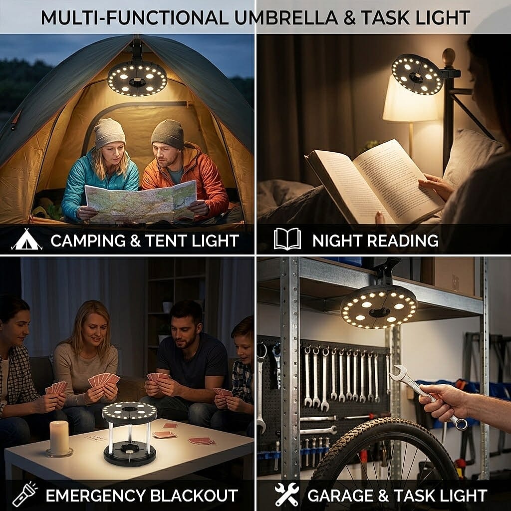 Three-Level Wireless LED Lights with 24-4 Bulb & 4AA Battery (not included) - Black & White