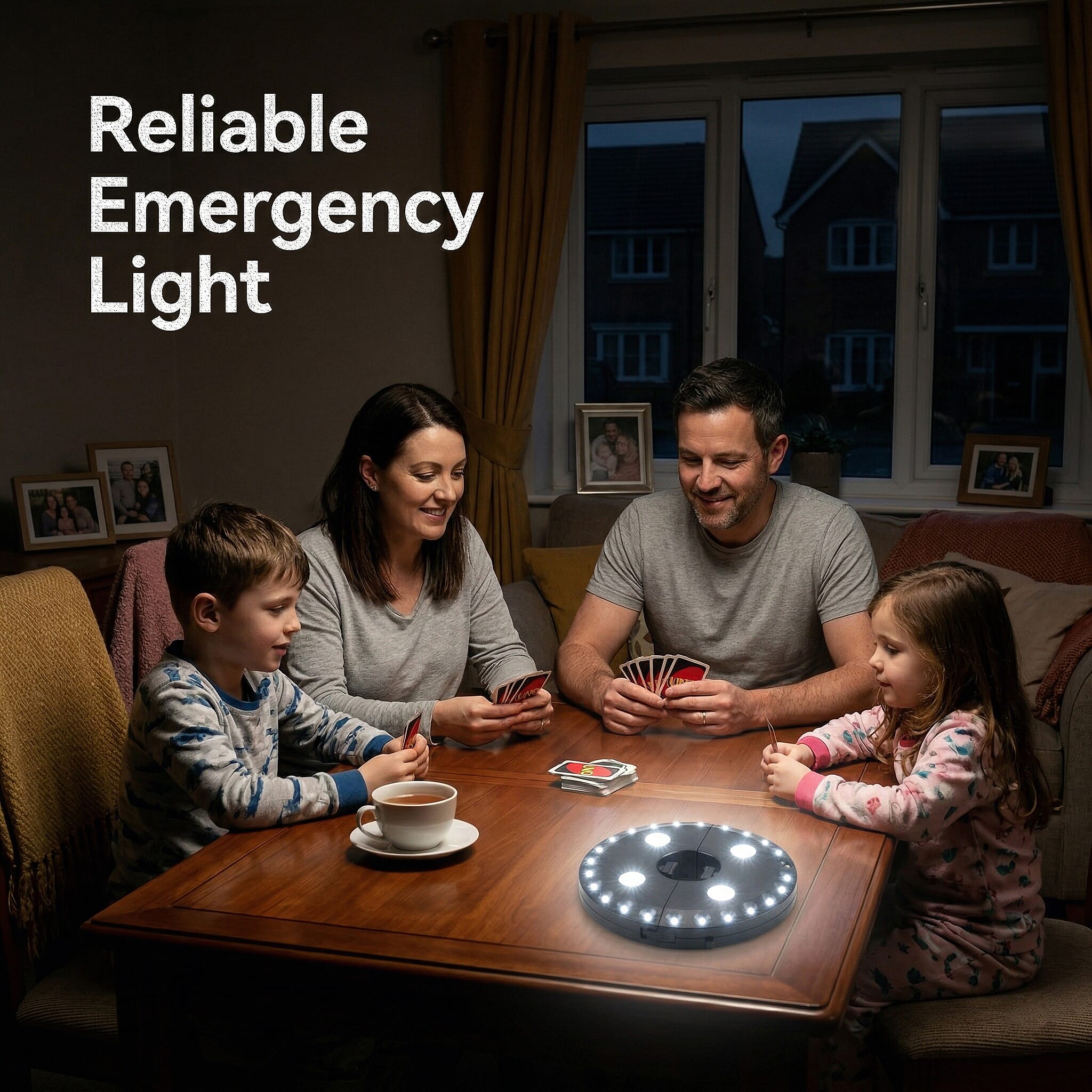 Three-Level Wireless LED Lights with 24-4 Bulb & 4AA Battery (not included) - Black & White