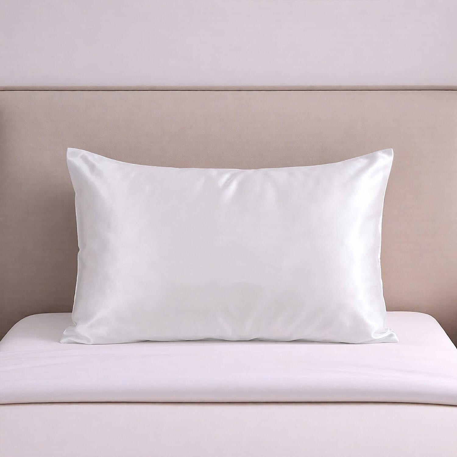 Hush Haven 100% Mulberry Silk Pillowcase with MOP Button (50x75 cm) - Ivory