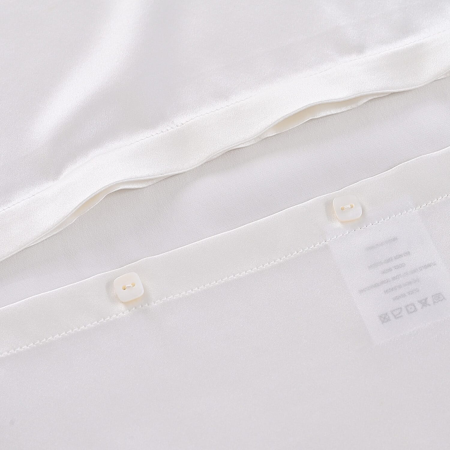 Hush Haven 100% Mulberry Silk Pillowcase with MOP Button (50x75 cm) - Ivory