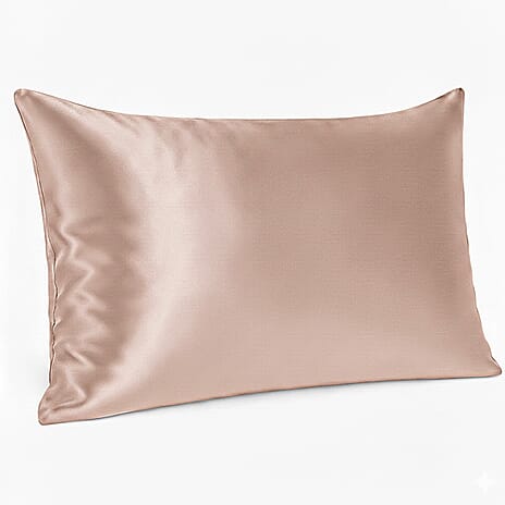 Hush Haven 100% Mulberry Silk Pillowcase with MOP Button (50x75 cm) - Beige