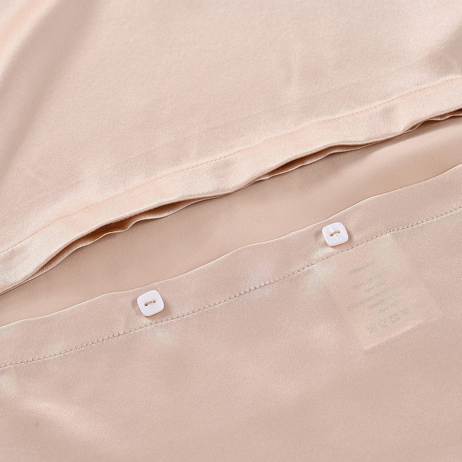 Hush Haven 100% Mulberry Silk Pillowcase with MOP Button (50x75 cm) - Beige