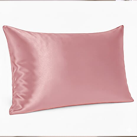 Hush Haven 100% Mulberry Silk Pillowcase with MOP Button (50x75 cm) - Light pink