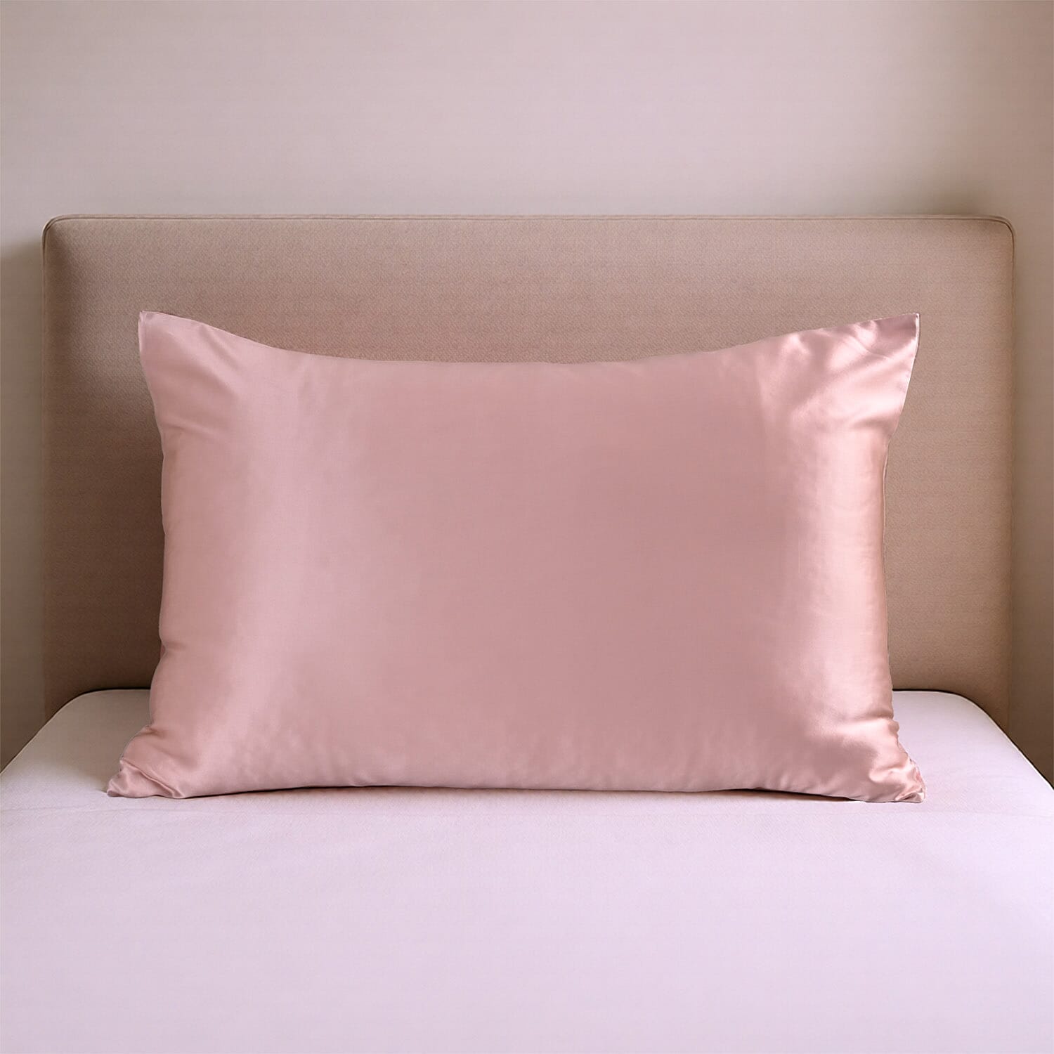 Hush Haven 100% Mulberry Silk Pillowcase with MOP Button (50x75 cm) - Light pink