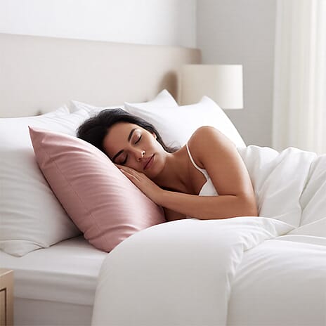 Hush Haven 100% Mulberry Silk Pillowcase with MOP Button (50x75 cm) - Light pink