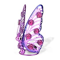 LIVMORE Solar Powered LED Butterfly for Outdoor Lighting - Purple