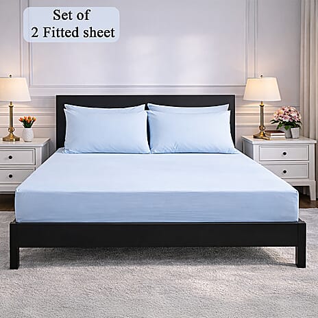Hush Heven 6-Piece Bedding Set- Includes 2 Fitted Sheets - 4 Pillowcases (King) - Light Grey