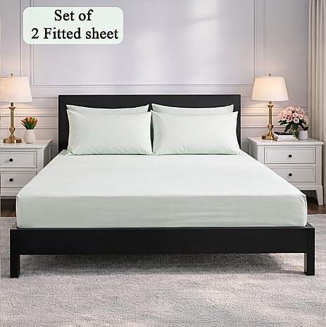 Hush Heven 6-Piece Bedding Set- Includes 2 Fitted Sheets - 4 Pillowcases (King) - Sage Green