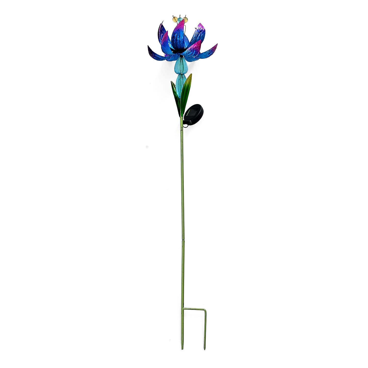 LIVMORE Solar Lotus Flower Garden Stake (96cm) - Blue