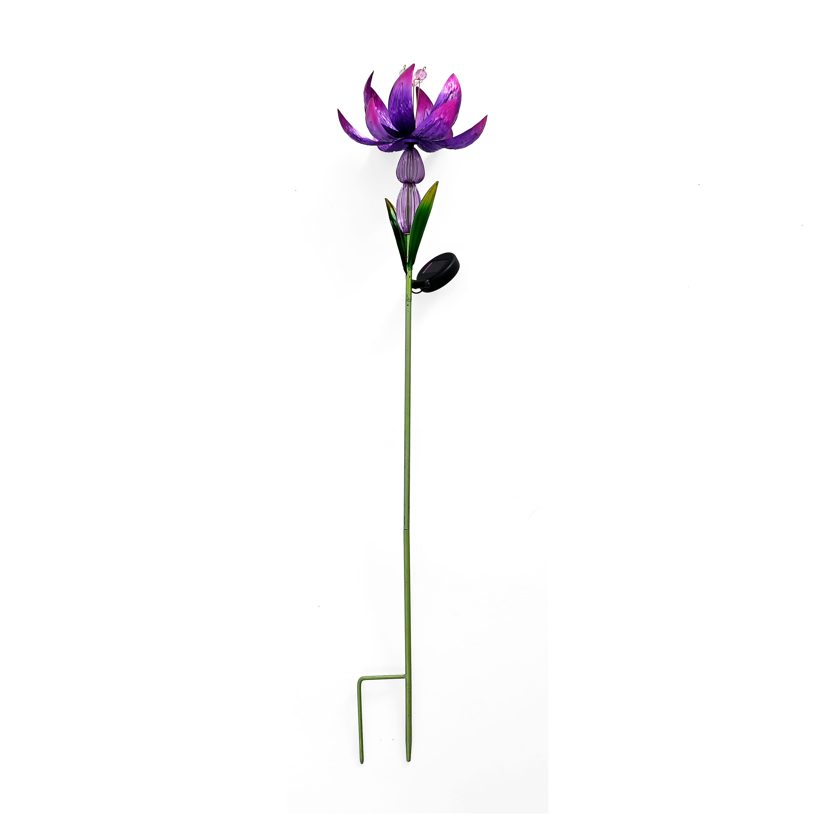 LIVMORE Solar Lotus Flower Garden Stake (96cm) - Purple