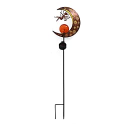LIVMORE Solar Moon Garden Stake (91cm) - Copper
