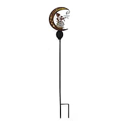LIVMORE Solar Moon Garden Stake (91cm) - Copper