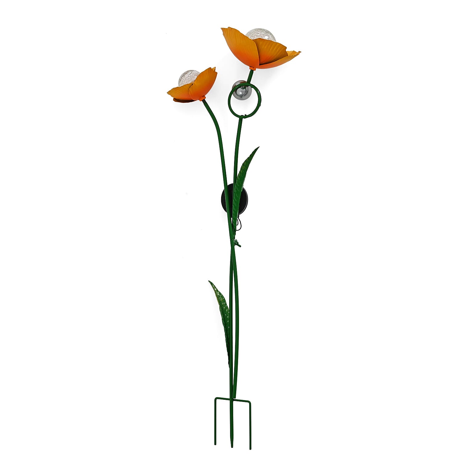 LIVMORE Solar Flower Garden Stake (91cm) - Yellow & Green
