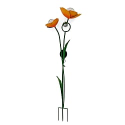 LIVMORE Solar Flower Garden Stake (91cm) - Yellow & Green