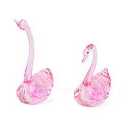 Livmore Set of 2 Swan Glass Decor - Green
