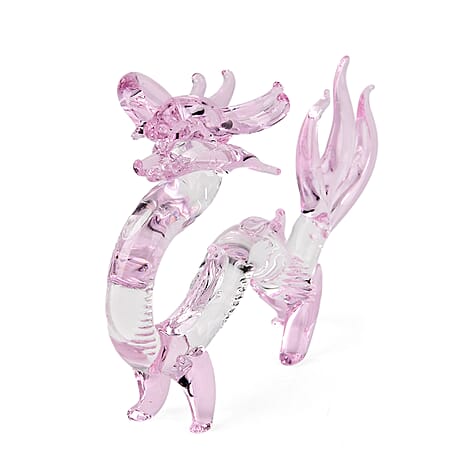 Livmore Dragon Glass Decor - Pink