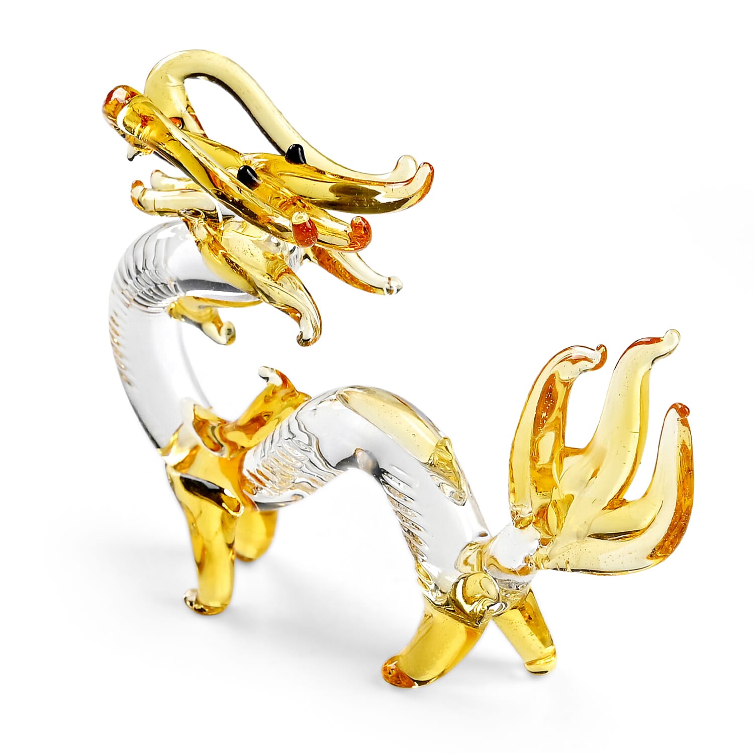 Livmore Dragon Glass Decor - Yellow