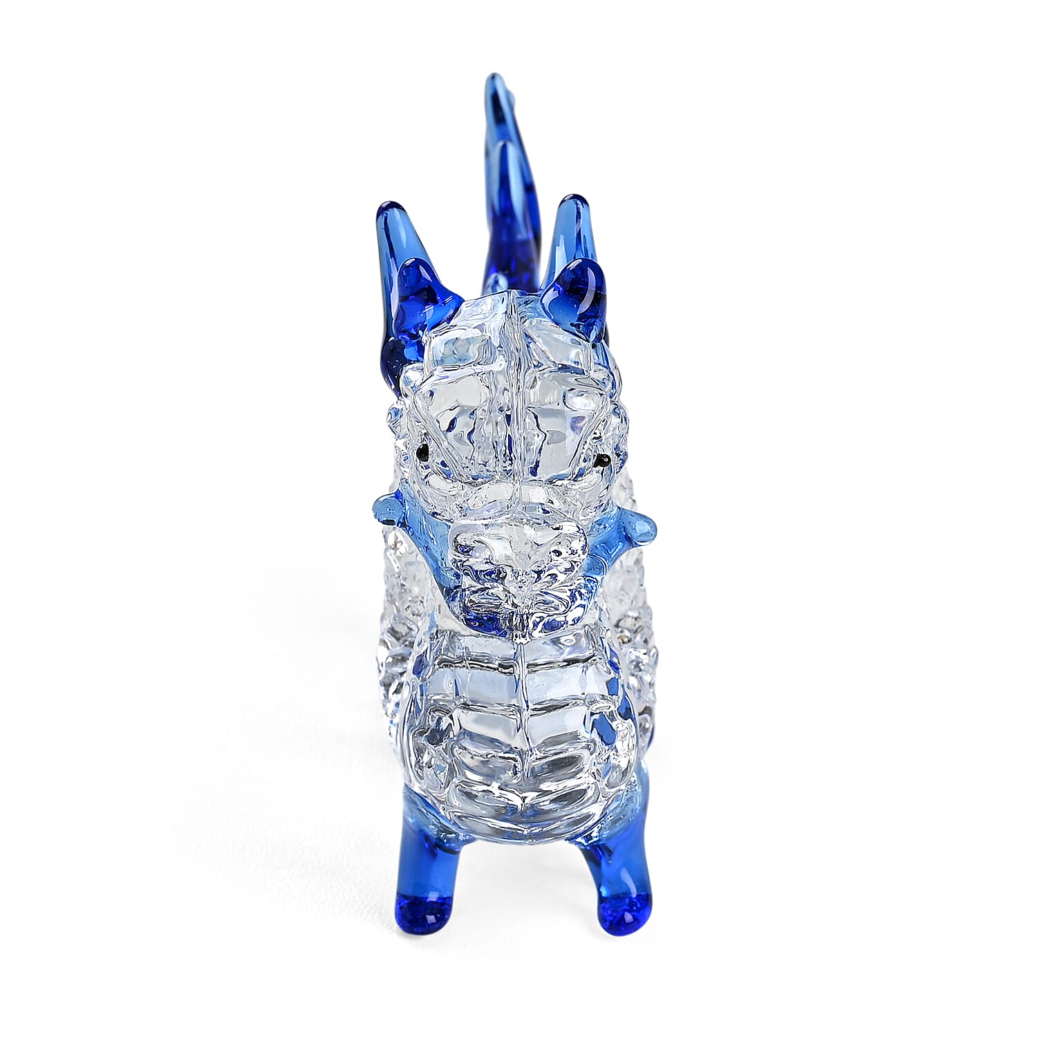 Livmore Chinese Dragon Glass Decor - Blue