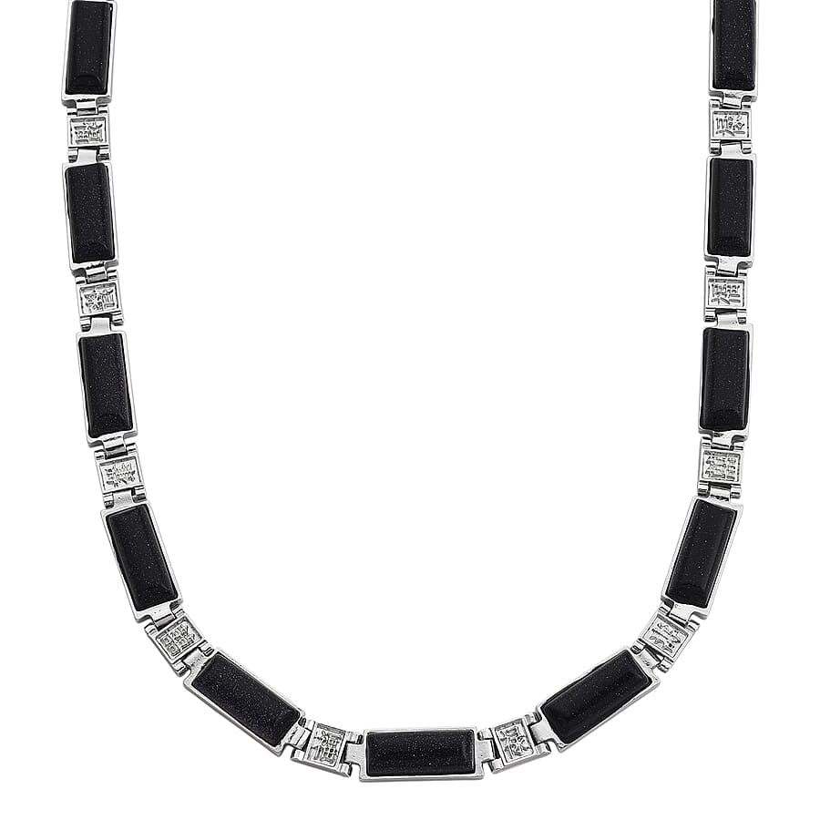 Designer Inspired - Blue Sandstone Magnetic Therapy Necklace