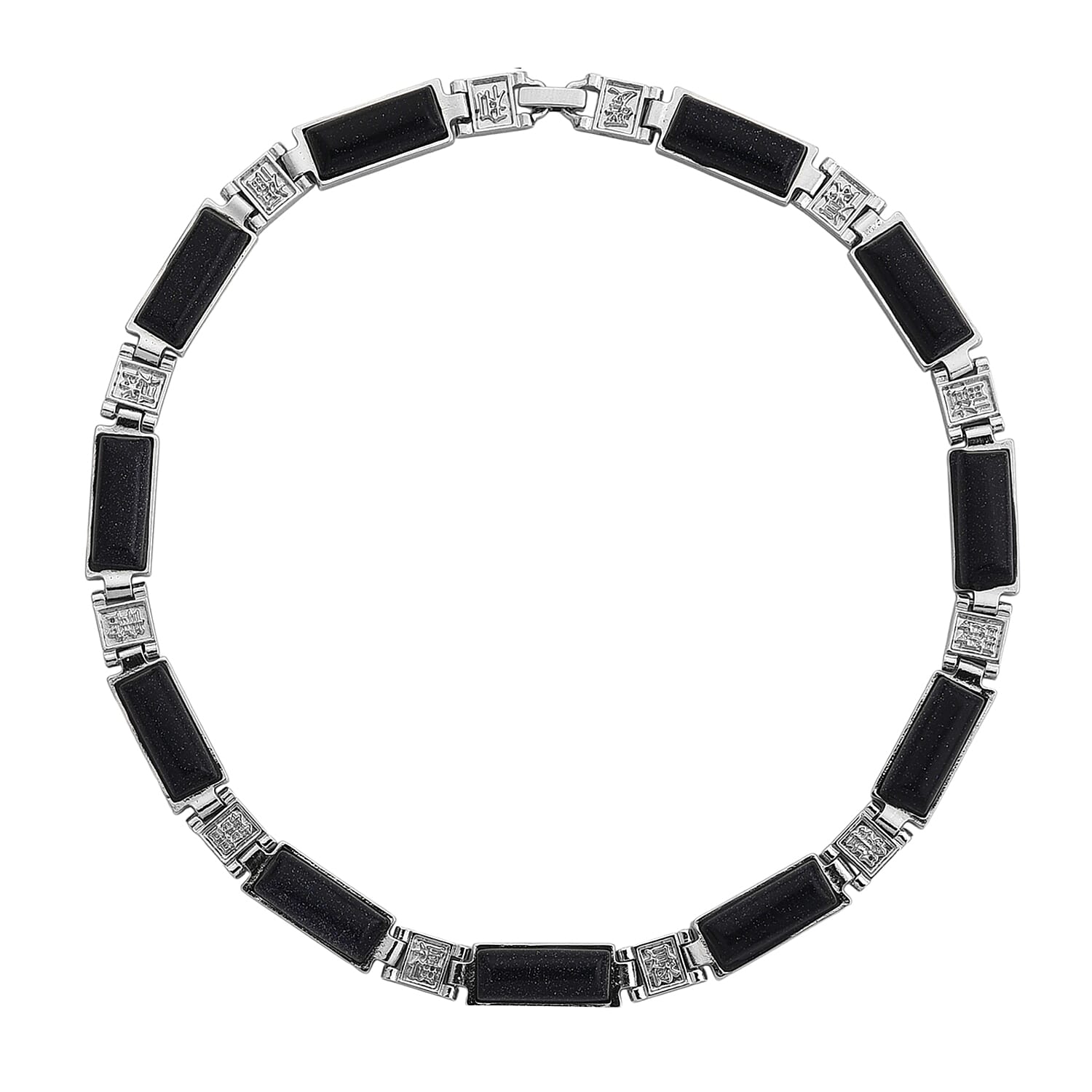 Designer Inspired - Blue Sandstone Magnetic Therapy Necklace (Size - 16)  50.000  Ct.