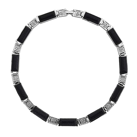 Designer Inspired - Blue Sandstone Magnetic Therapy Necklace (Size - 16) 50.00 Ct.