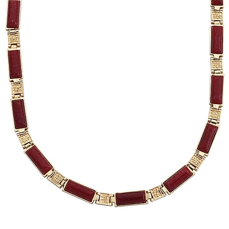 Cherry Quartz Fancy Necklace (Size - 16)  50.000  Ct.