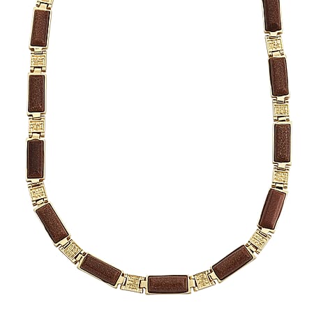 Gold Sandstone Magnetic Therapy Necklace (Size - 16) 50.00 Ct. Gold Sandstone Magnetic Therapy Necklace (Size - 16) 50.00 Ct.