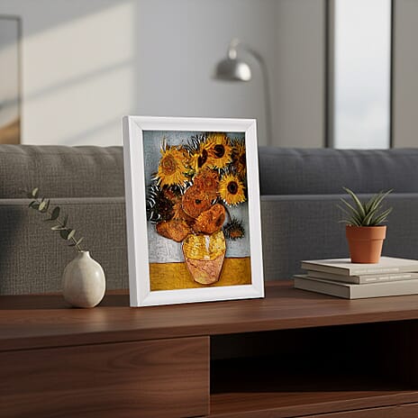DIY 169-Piece 3D Photo Frame Jigsaw Puzzle - Sunflowers (Vase with Twelve Sunflowers)