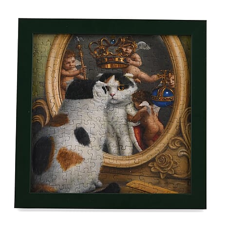 DIY 169-Piece 3D Photo Frame Jigsaw Puzzle - The Royal Cat (Parody of The Spanish Wedding)