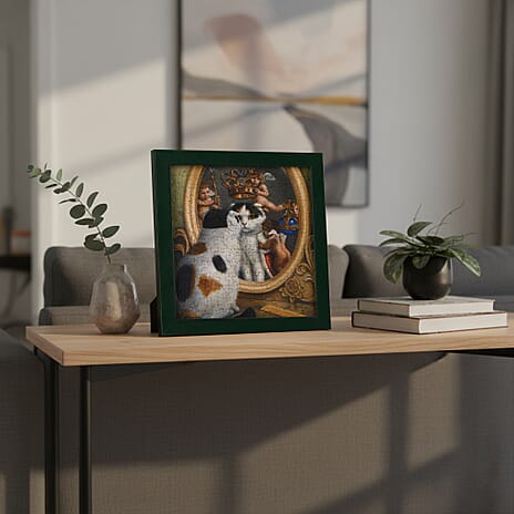 DIY 169-Piece 3D Photo Frame Jigsaw Puzzle - The Royal Cat (Parody of The Spanish Wedding)
