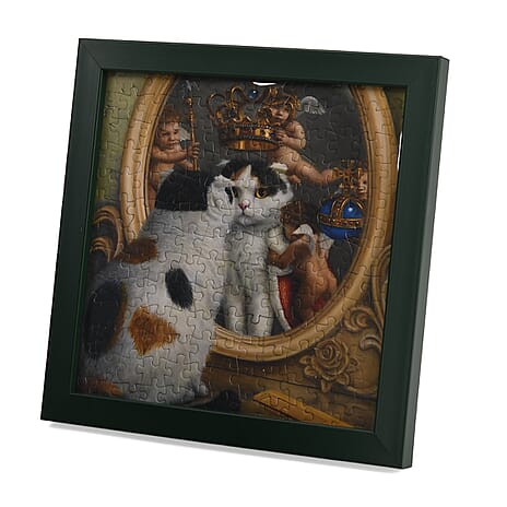 DIY 169-Piece 3D Photo Frame Jigsaw Puzzle - The Royal Cat (Parody of The Spanish Wedding)