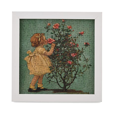 DIY 169-Piece 3D Photo Frame Jigsaw Puzzle - Girl Smelling a Rose