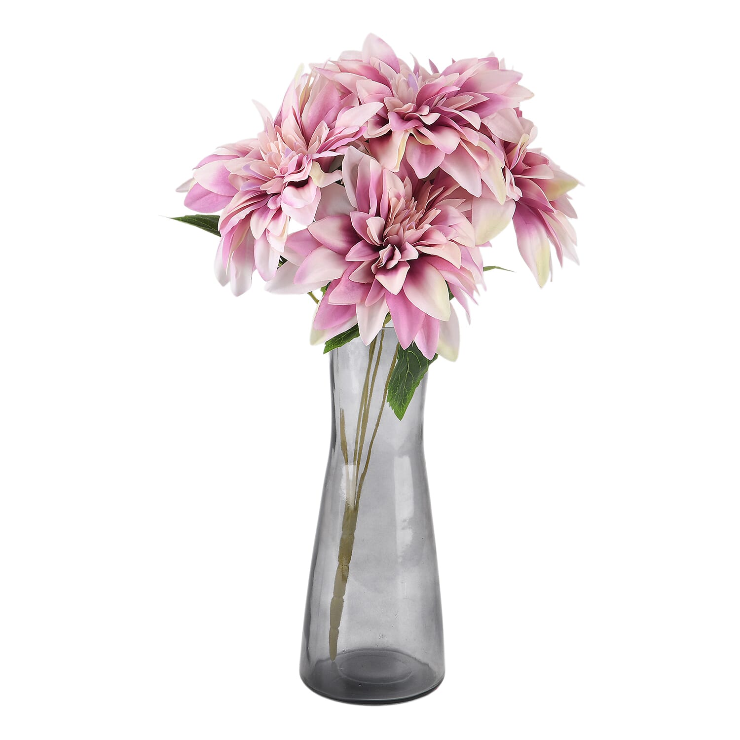 7-Heads Artificial Flower Bush (43cm) - Lilac