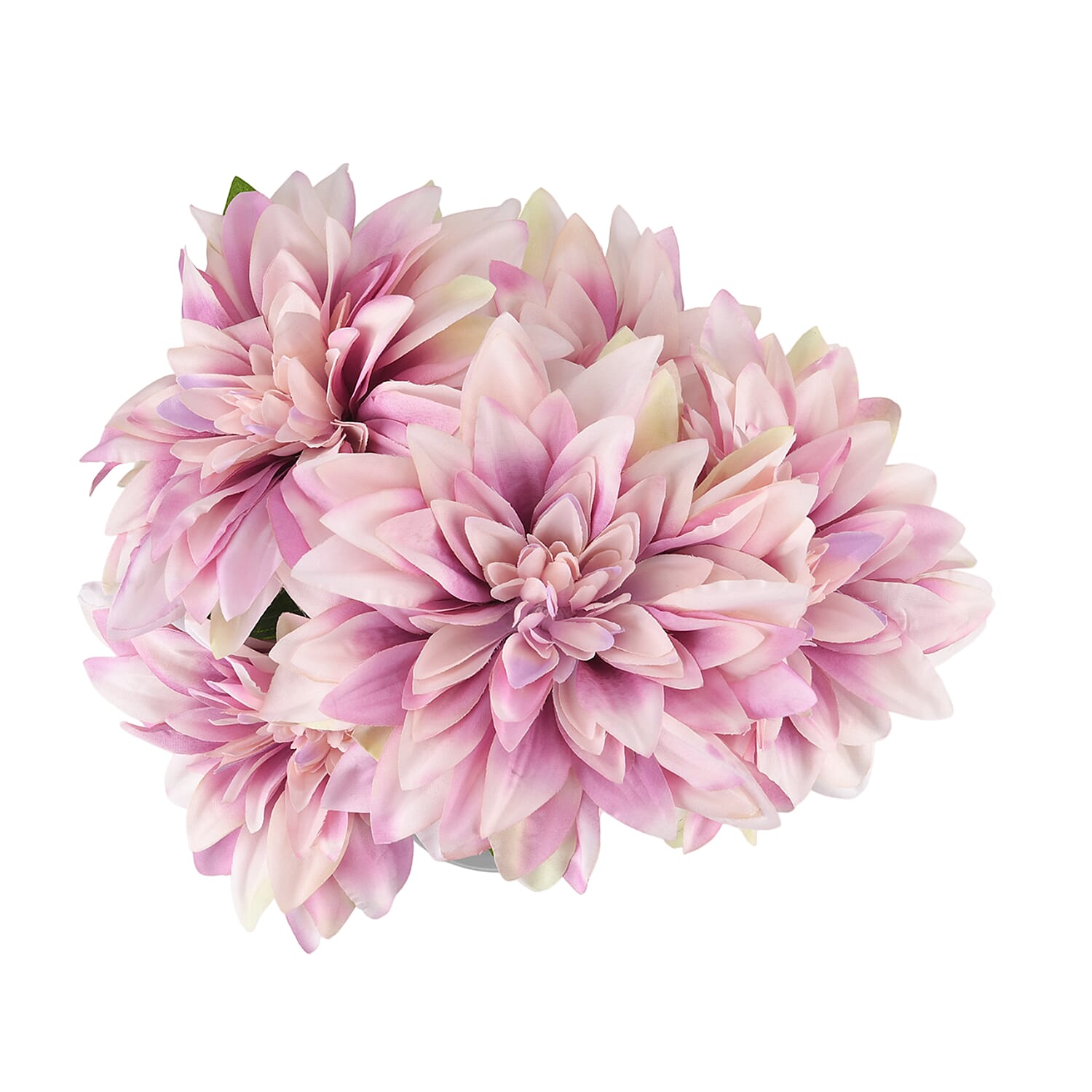 7-Heads Artificial Flower Bush (43cm) - Lilac