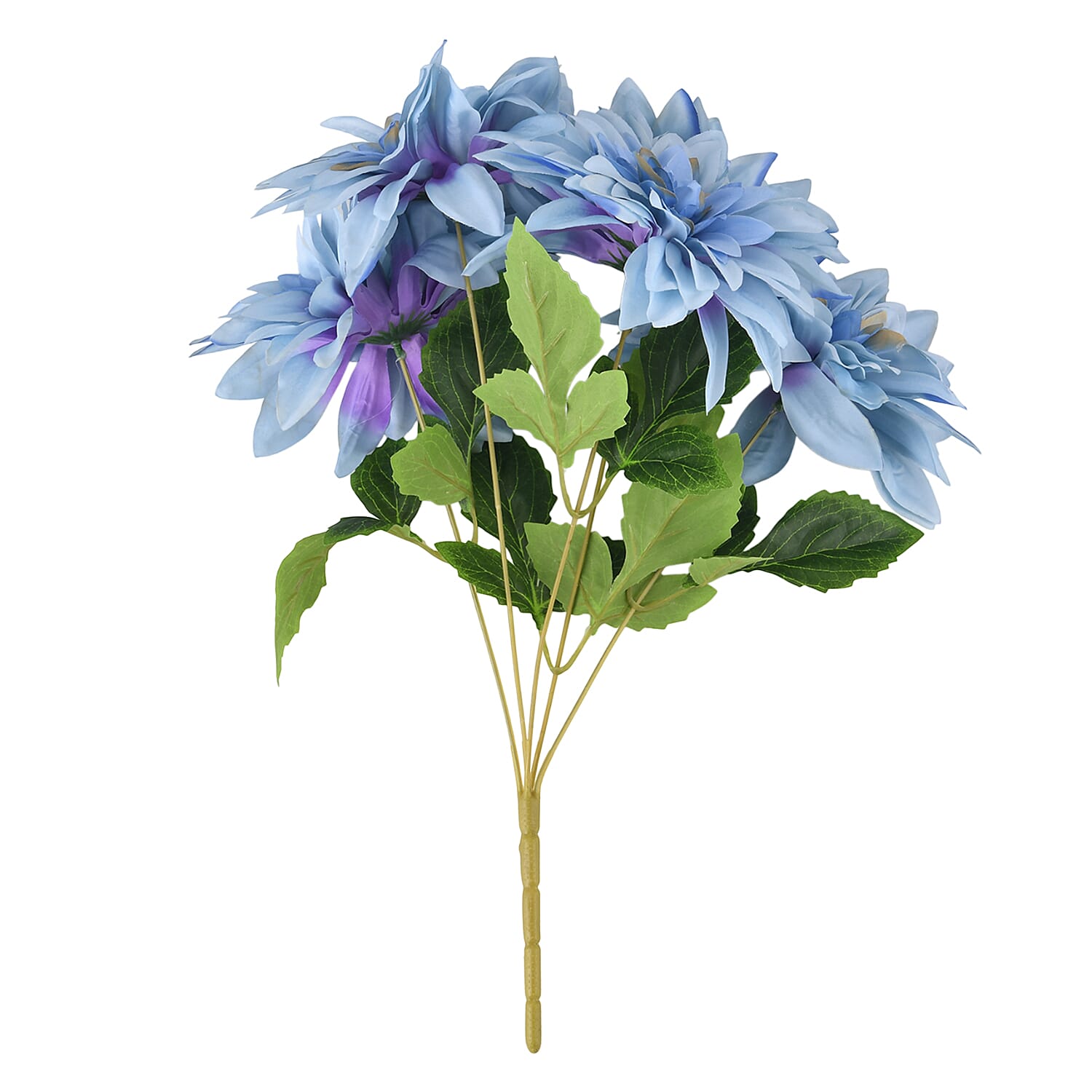 7- Head Artificial Dahlia Flower (43cm) - Blue