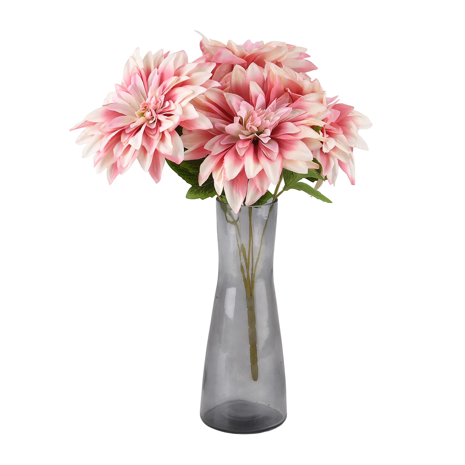7- Head Artificial Dahlia Flower (43cm) - Pink