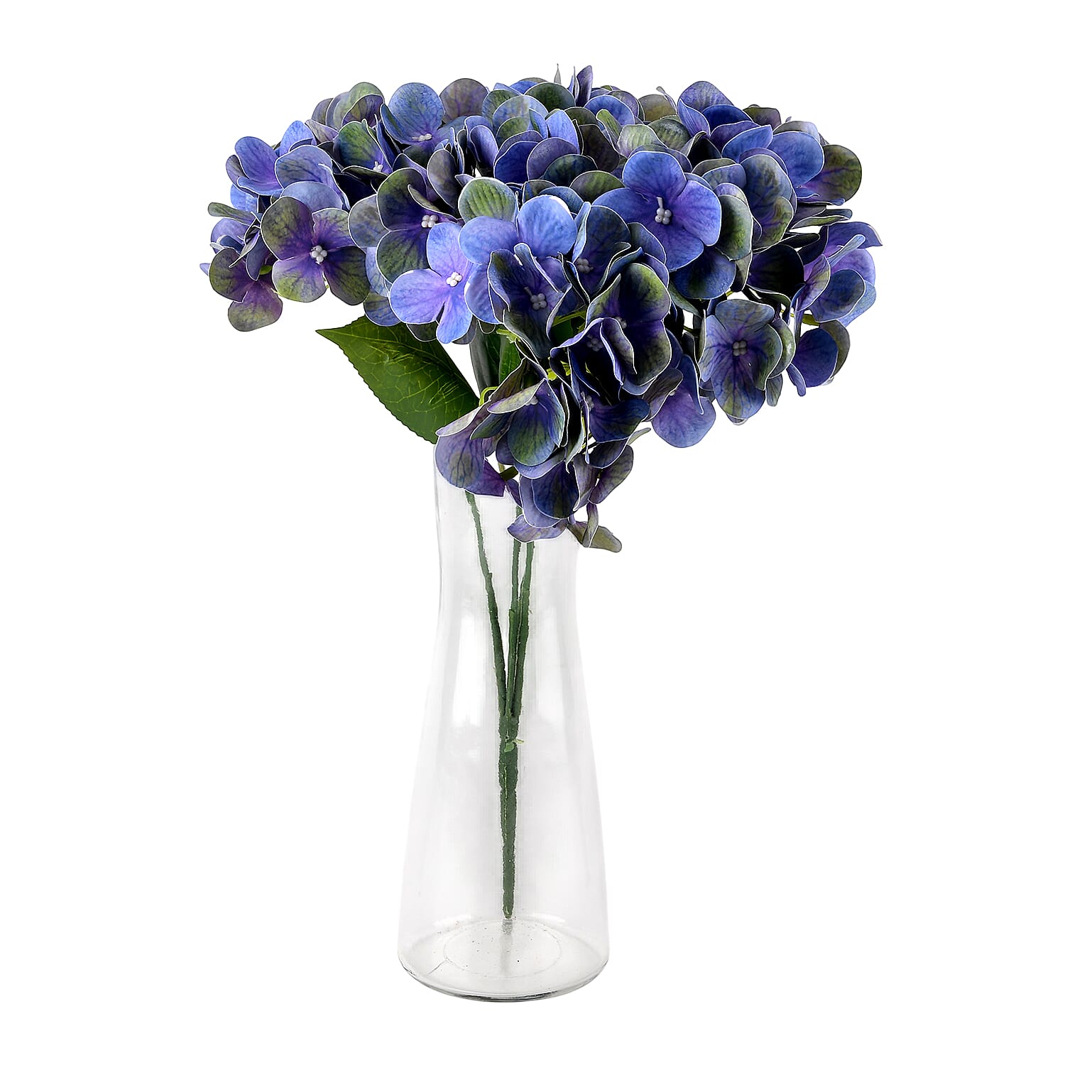 5-Heads Artificial Flower Bush (43cm) - Purple