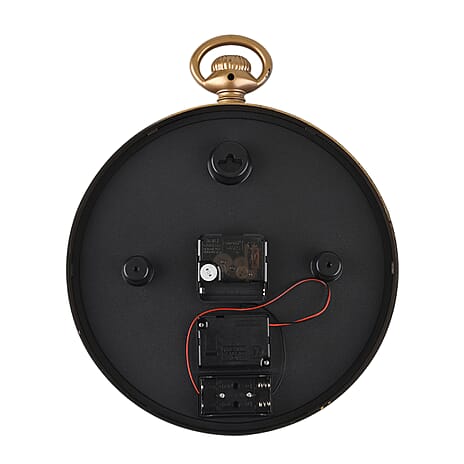 Rotating Gears Roman Numeral Timepiece - Industrial Moving Cog Skeleton Clock (26.8cm Dia) - Gold