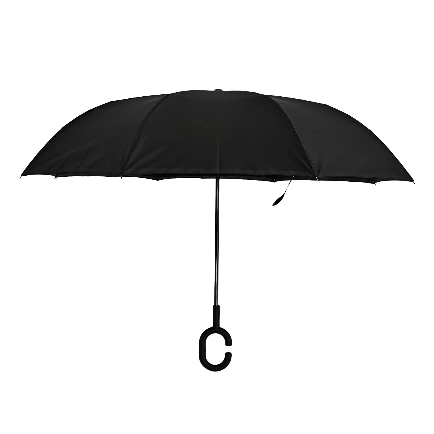 Manual Stick Reverse Umbrella (81cm) - Yellow - Black