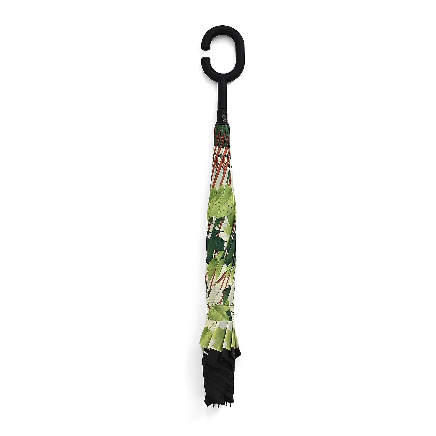 Manual Stick Reverse Umbrella (81cm) - Green - Black