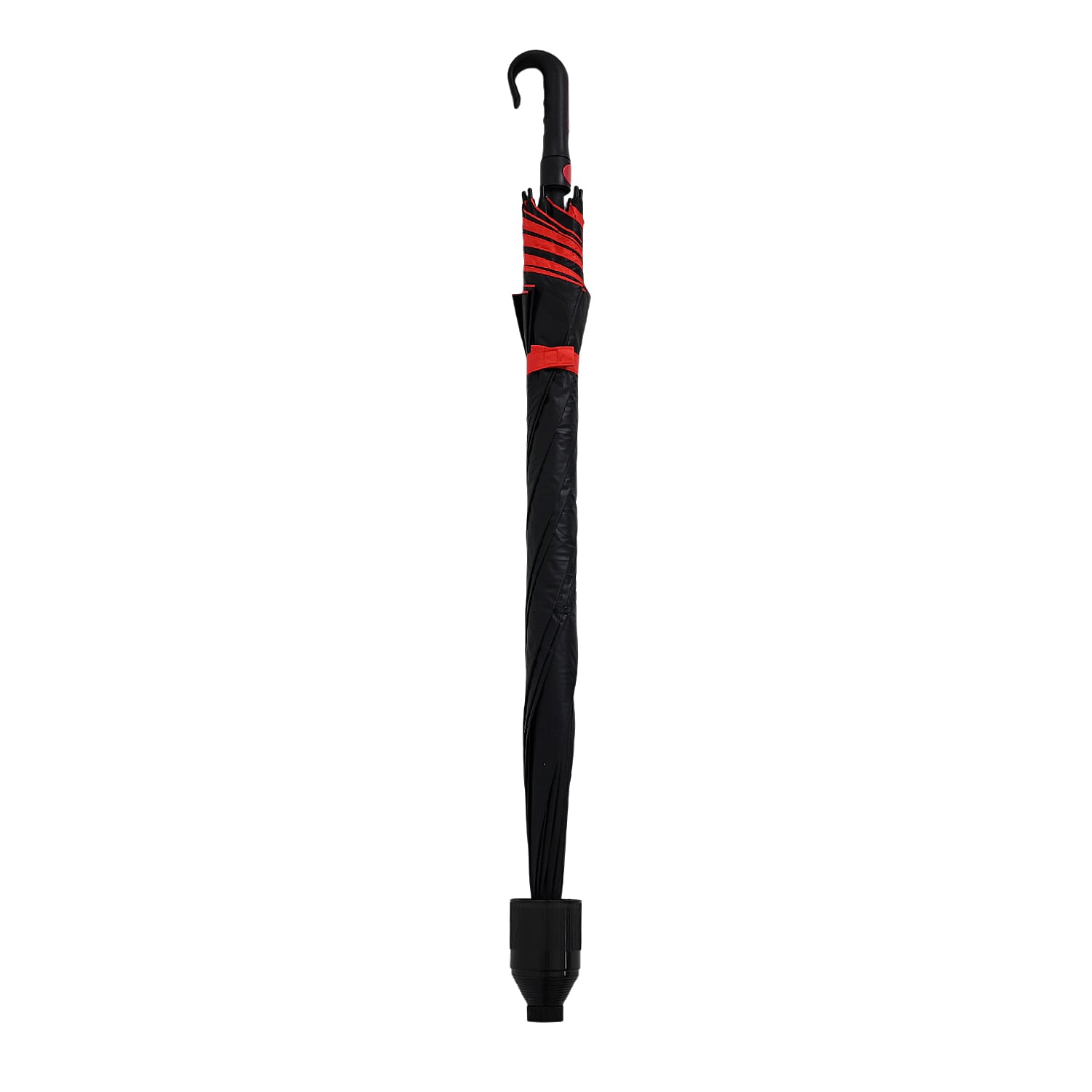 Auto-Open Stick Umbrella (97.5 cm) - Red - Black